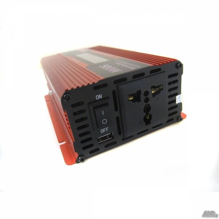 Инвертор на напрежение UKC KC-500D, 24V - 220V, 500W, LCD дисплей - Image 2